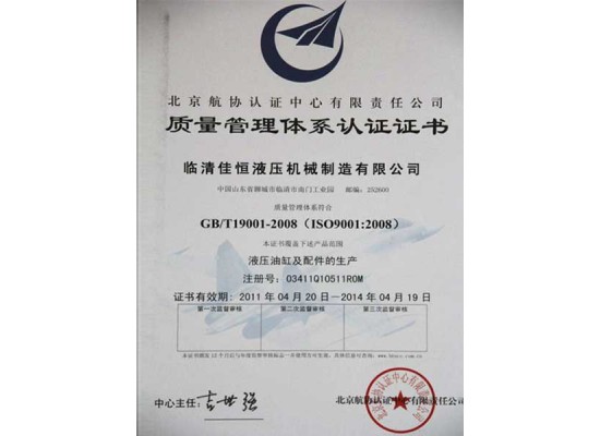 Quality Management System Certification